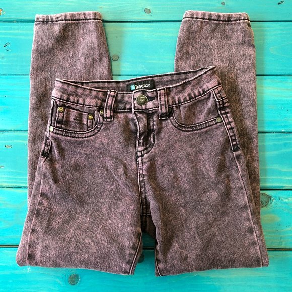 Tractor Girls Pink Acid Washed Jegging Style Jean - Picture 6 of 9
